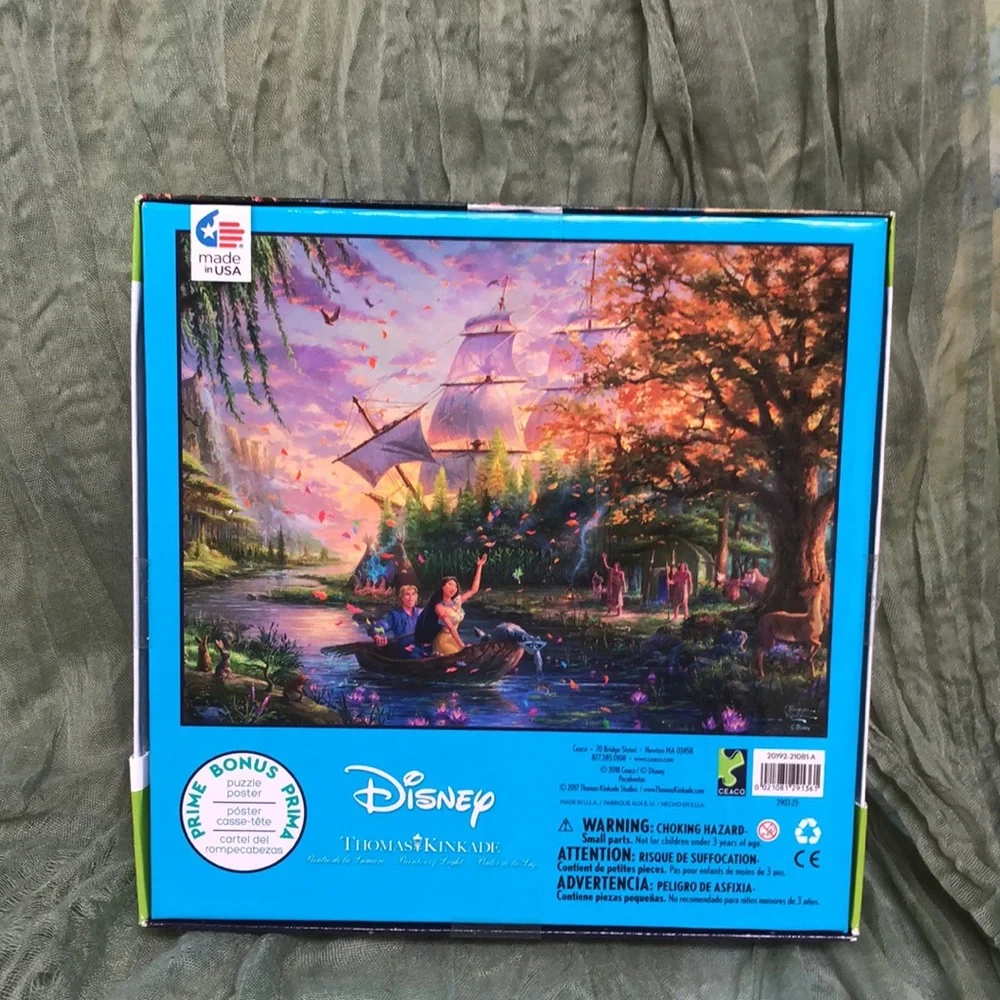 Disney Thomas Kinkade Pocahontas Puzzle 750 Peices NIB
